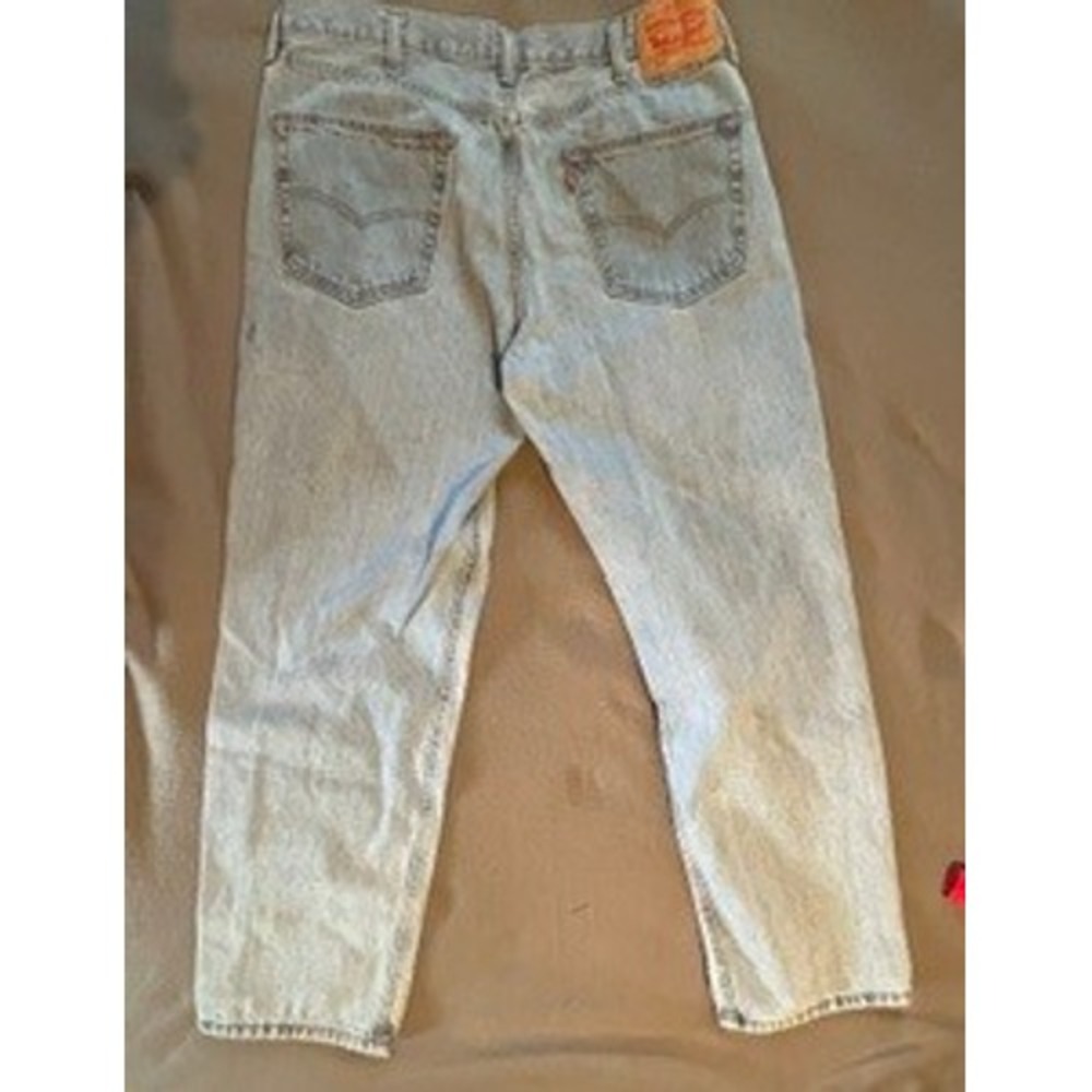 Levi's 550 Relaxed Fit Tapered Leg Light Wash Blue Denim Jeans Mens W38 L32 - Picture 5 of 10